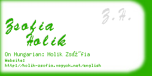 zsofia holik business card